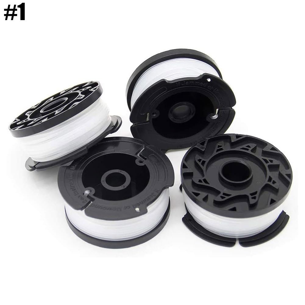 Bobine de fil en nylon ABS pour débroussailleuse Black & Decker GL280 GL230 GL340 (6 bobines de fil + 1 capuchon de bobine + 1 ressort)