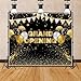 Grand Opening Backdrop 7x5ft Fabric Opening Backdrop for Shop Business Restaurant Decoration Black Gold Grand Opening Background Opening Celebration Backdrop