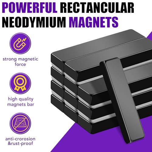 Image of MIKEDE 40Pcs Magnets Bar, Strong Neodymium Heavy Duty Rare Earth Magnets, Mini Rectangular Magnetic Bar Magnet, Small Powerful Magnet for Crafts Kit