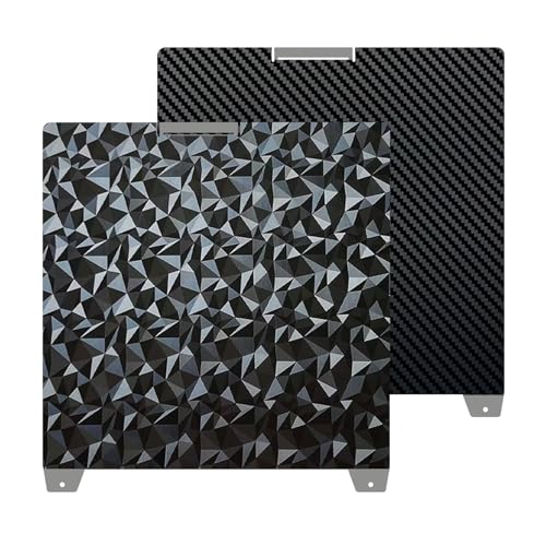 Sahvaim 370x370mm K2 Plus Build Plate Double-Sided PEO PET Build Plate Printing Bed Platform for Creality K2 Plus 3D Printer Flexible Spring Steel Sheet Without Magnetic Base for Creatily K2 Plus