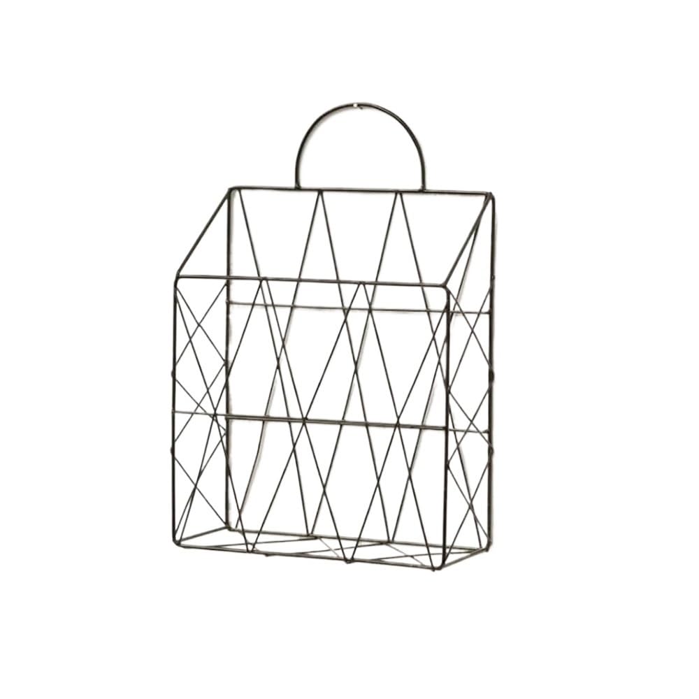 Metalowy magazyn Wall Mounted Nordic Iron Magazine Rack Multicolor(Black Handle)