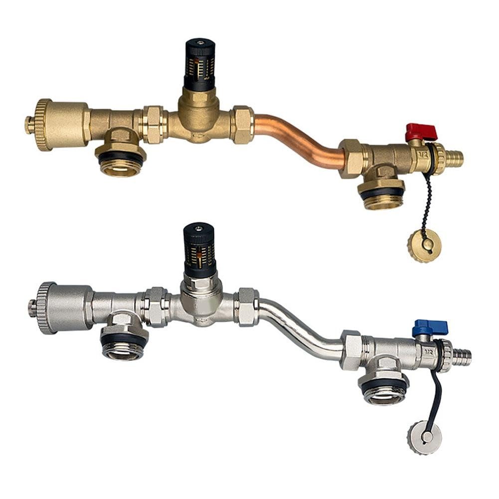 Valvola di bypass collettore per riscaldamento a pavimento, regolatore di pressione differenziale autoregolante con per presa d'aria automatica, per display a doppia unità 210 mm