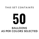 Flyloons Blue Sky Blue White Balloons Pack of 50 for birthday decoration items also suitable for Anniversary, Wedding, Celebration, Party gallery image