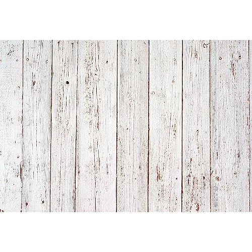 AOFOTO 5x4ft Vintage Wooden Grain Plank Photography Background Old Wood Board Flat Lay Backdrop for Products Display White Hardwood Weathered Panel Kid Baby Portrait Photoshoot Studio Props Vinyl