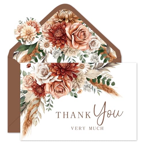 Cartes de remerciement vierges fleuries pour sublimer vos messages de gratitude