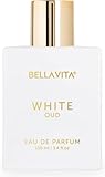 BellaVita Luxury White OUD Unisex Perfume 100Ml &vert; Premium Arabic Men and Women Perfumes &vert; Notes of Artemisia&comma; Musk&comma; Oud Vetiver and Freesias &vert; Exquisite Unisex Arabian Perfume for Women & Men