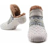 [トウサンロク] ルームソックス 裏ボア メンズ レディース 靴下 滑り止め 秋冬 あったか 靴下 防寒 暖かい ソックス あったか靴下 くつした 室内靴下 部屋着 防寒ソックス ニット 保温 大きいサイズ 男女兼用 (JP, 数字サイズ, 30.0 cm, グレー)