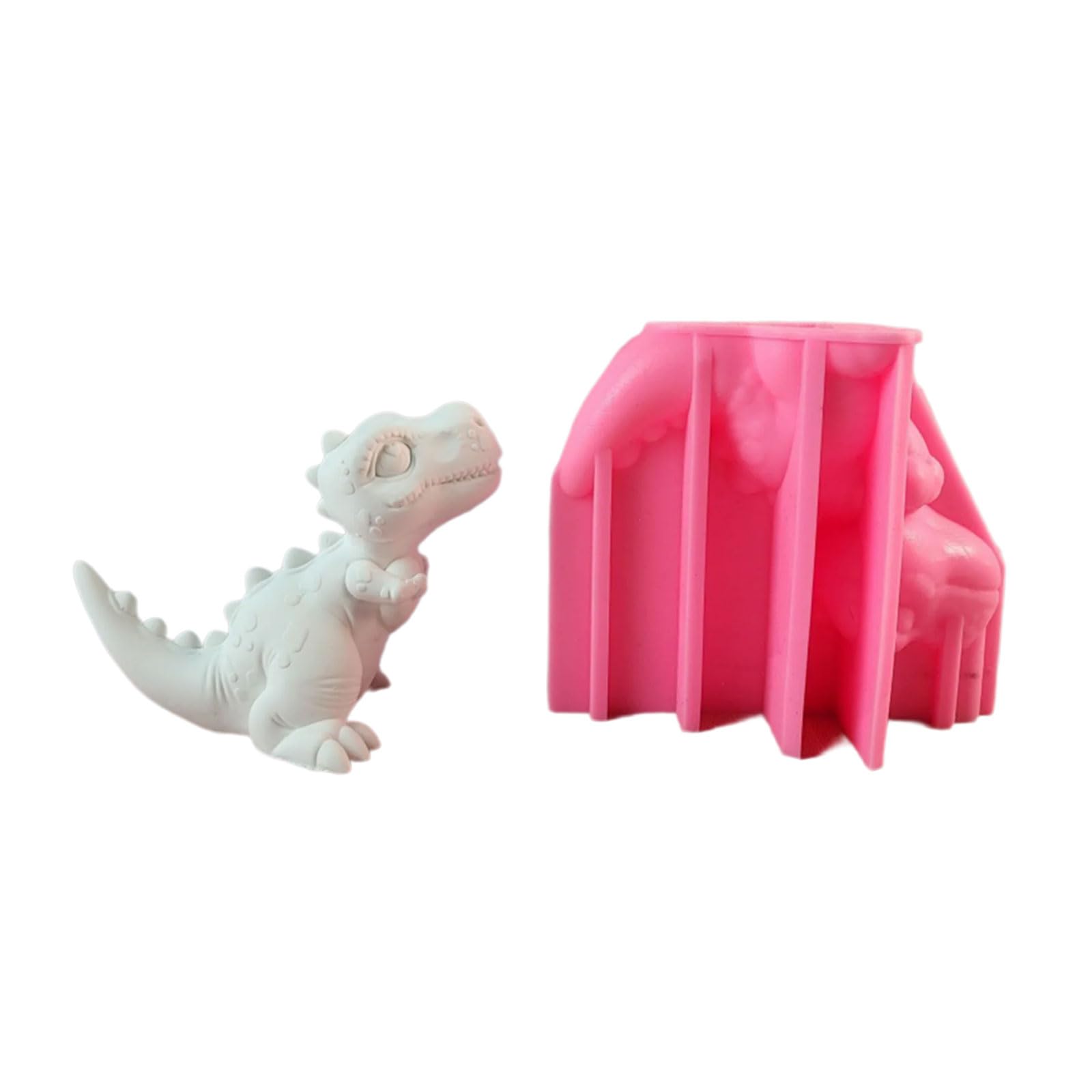 Kalttoy Resin Dinosaur Silicone Molds Ornament Plasters Molds Craft Supplies for Fondant Decoration Dinosaur Silicone Ornament Plasters Castings Animal Baking