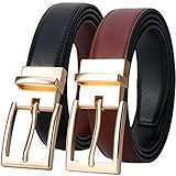 Lavemi Mens Belt Reversible 100% Italian Leather Dress Casual,One Reverse for 2 Colors,Trim to...
