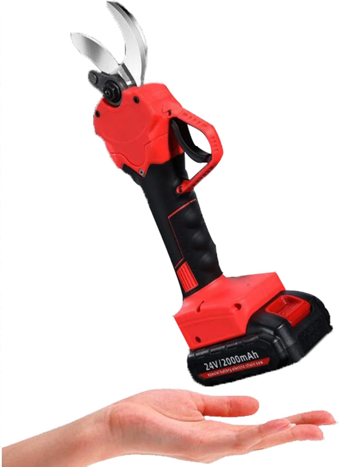 Tijeras de Podar Eléctricas Inalámbricas Profesional, Podadora de Podar Batería 40mm Hasta 3h de Autonomía Cortador de Podar Inalámbricas con Batería de 2000Ah Sk5 Teflón Blade para Jardineria