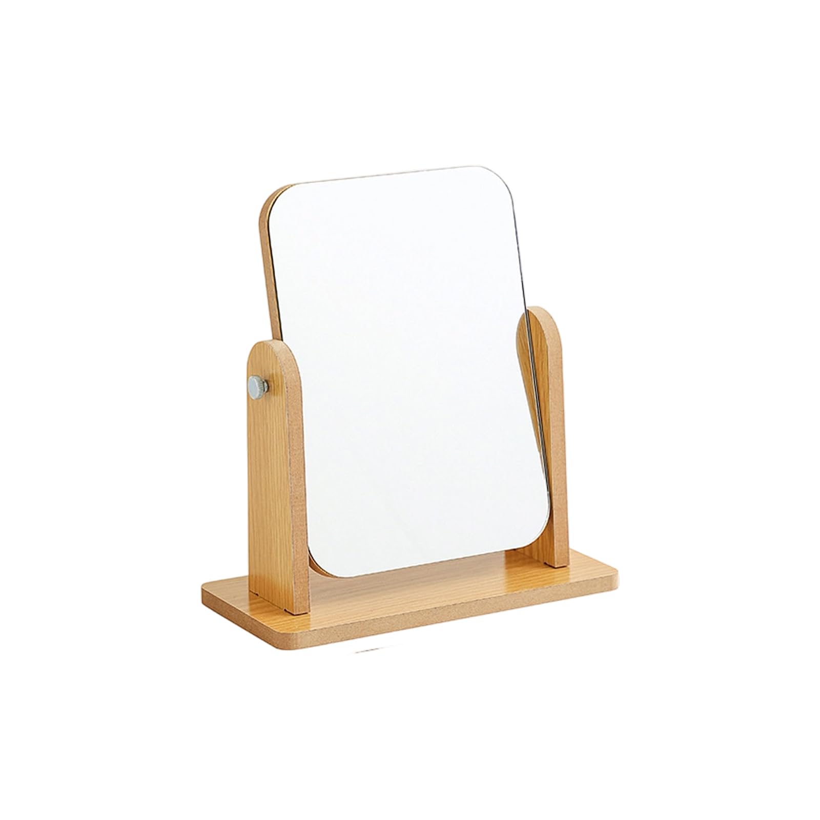 Cazstyk Women's Small Rotating Model Desktop Makeup Mirrour, Simple Portable Vanity Desk Mirrours Cosmetic Mirrours For Wooden Vanity