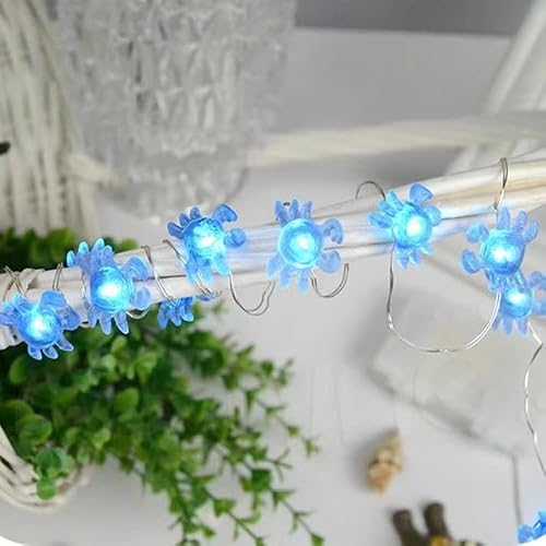 zhonghua Sea Fairy String Light, 3M 30LED Beach String Lights Ocean Decor String Lights Silver Wire Battery (Crab)