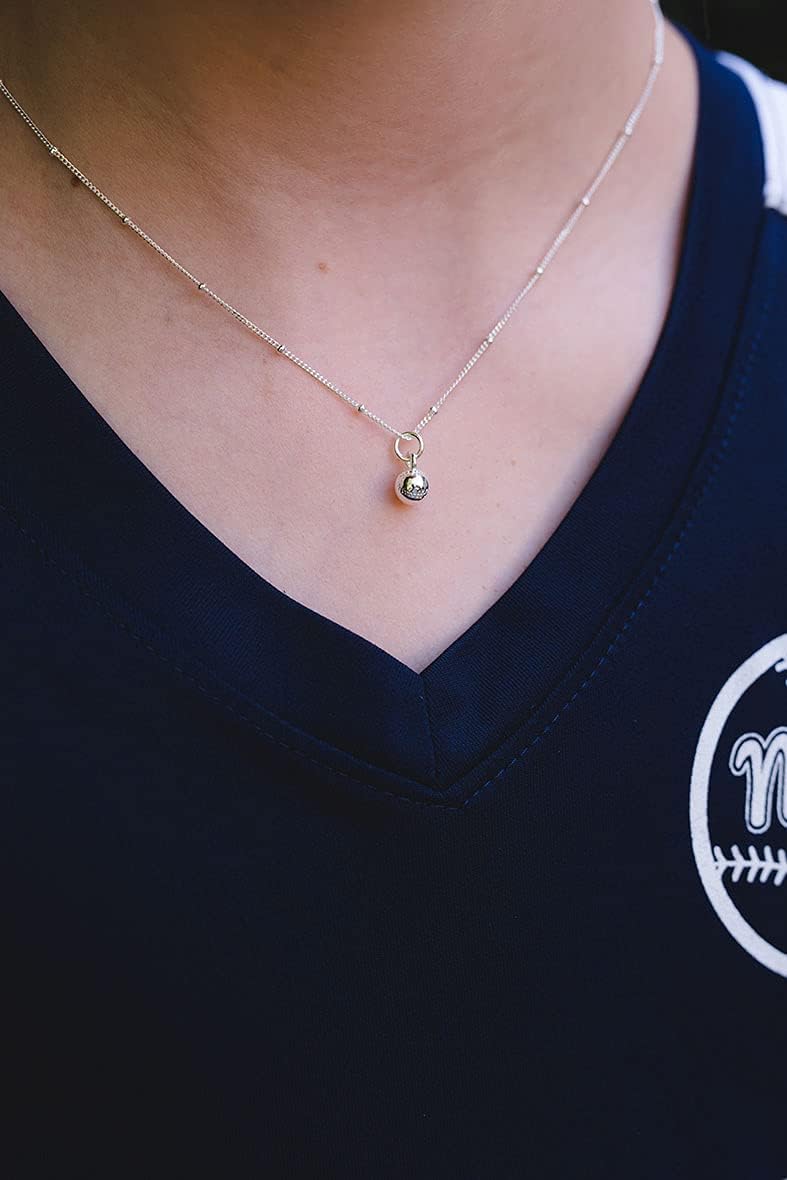 CC Sport Softball Charm Necklace for Girls - Silver: Clothing, Shoes & Jewelry