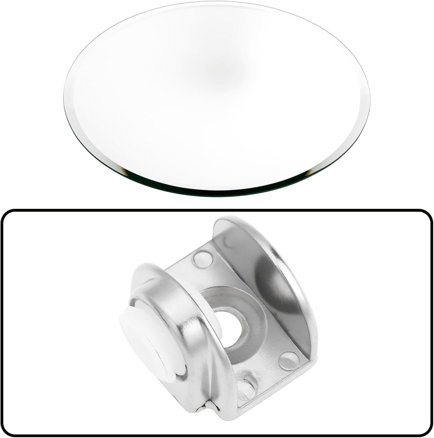 SING F LTD 10pcs Glass Shelf Support Bracket for Glass Thicknesses of 5-8mm Thick Shelves