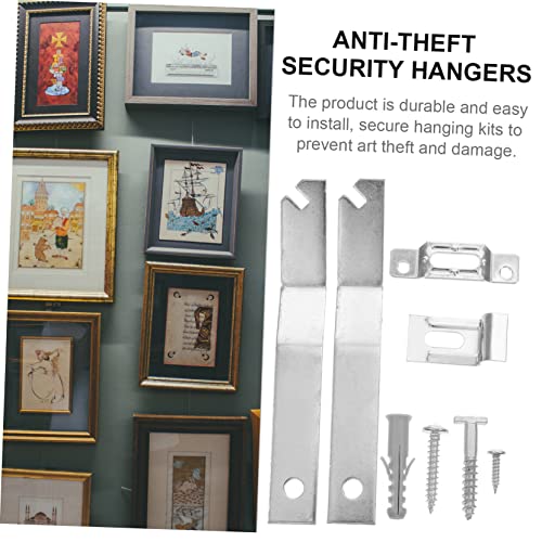Image of TEHAUX Reliable Security Hanging Kits Frame Hangers T-Lock Hardware for Museums Galleries