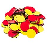Dowling Magnets Magnetic Two-Color Counters (red/Yellow, 1 inch Diameter Each), Set of 200
