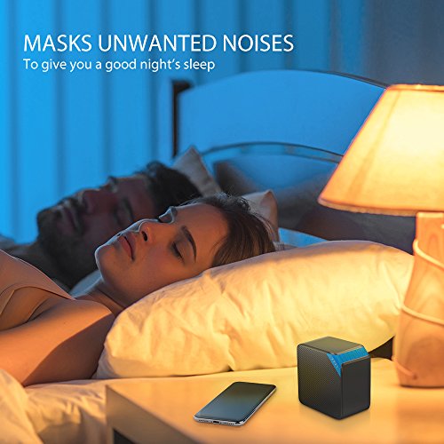 White Noise Sound Machine for Sleeping, AVANTEK 20 Non-Looping High Fidelity Soothing Sounds with Earphone Jack for Baby, Adult, with Fan & Nature Sounds, Memory Function, 7 Timer Settings, Black - Thumbnail 2