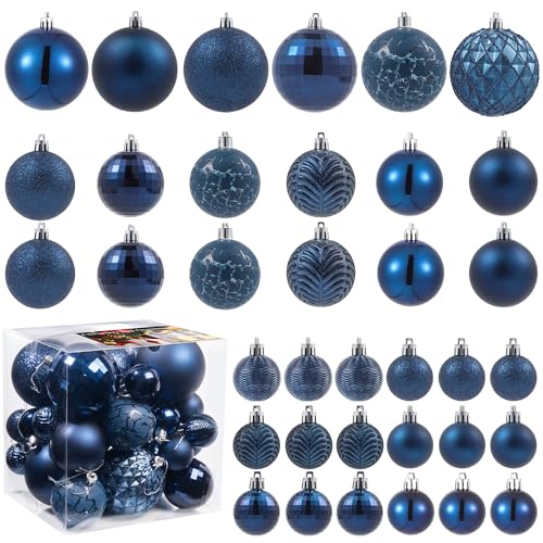 LANGXUN 36pcs Midnight Blue Christmas Tree...
