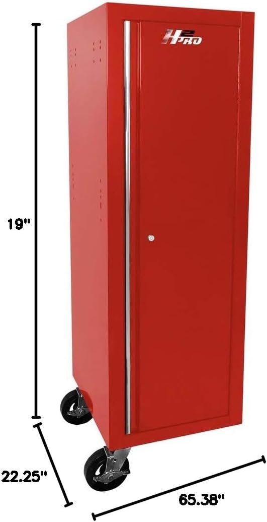 Homak Mfg. Co., RD08019602 H2Pro Series Full Height Side Locker, Red, 19"