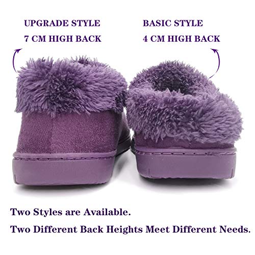 ofoot Women's Winter Warm Faux Suede Fuzzy Clog Slippers | Memory Foam, Non-Slip Rubber Soles4