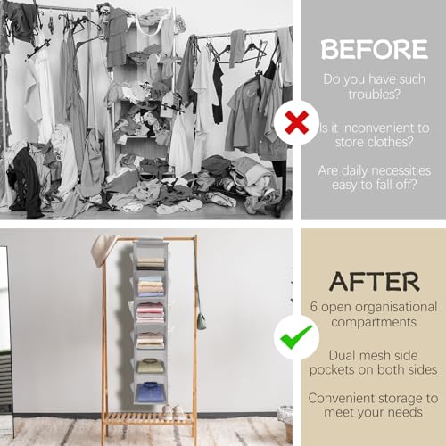 2Pack-Hanging-Closet-Organizer-6-Tier-Hanging-Storage-Shelves-Foldable-Clothes-Organization-Wardrobe-Organiser-with-18-Side-Pockets-for-Home-Bedroom-Organization-Clothes-Accessories