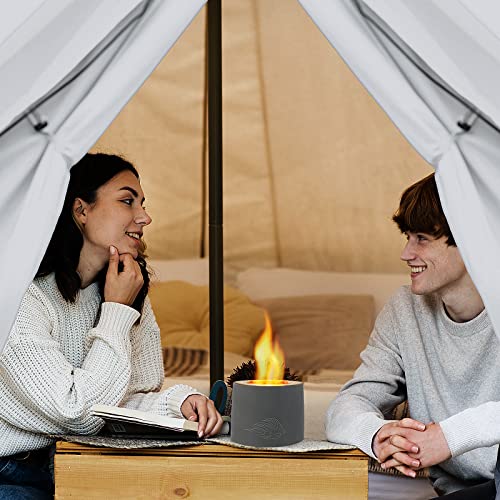 Table Top Fire Pit Bowl - Tabletop Rubbing Alcohol Fireplace Indoor Outdoor Decor Mini Fire Pit Long Time Burning And Smokeless Birthday Gifts (Black) #TOP2