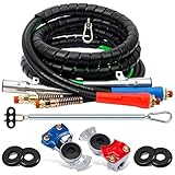 YiaChuii 15ft 3 in 1 ABS & Power Air Line Hose with Glad Hand Tender Spring Kit Gladhand & Rubber Se