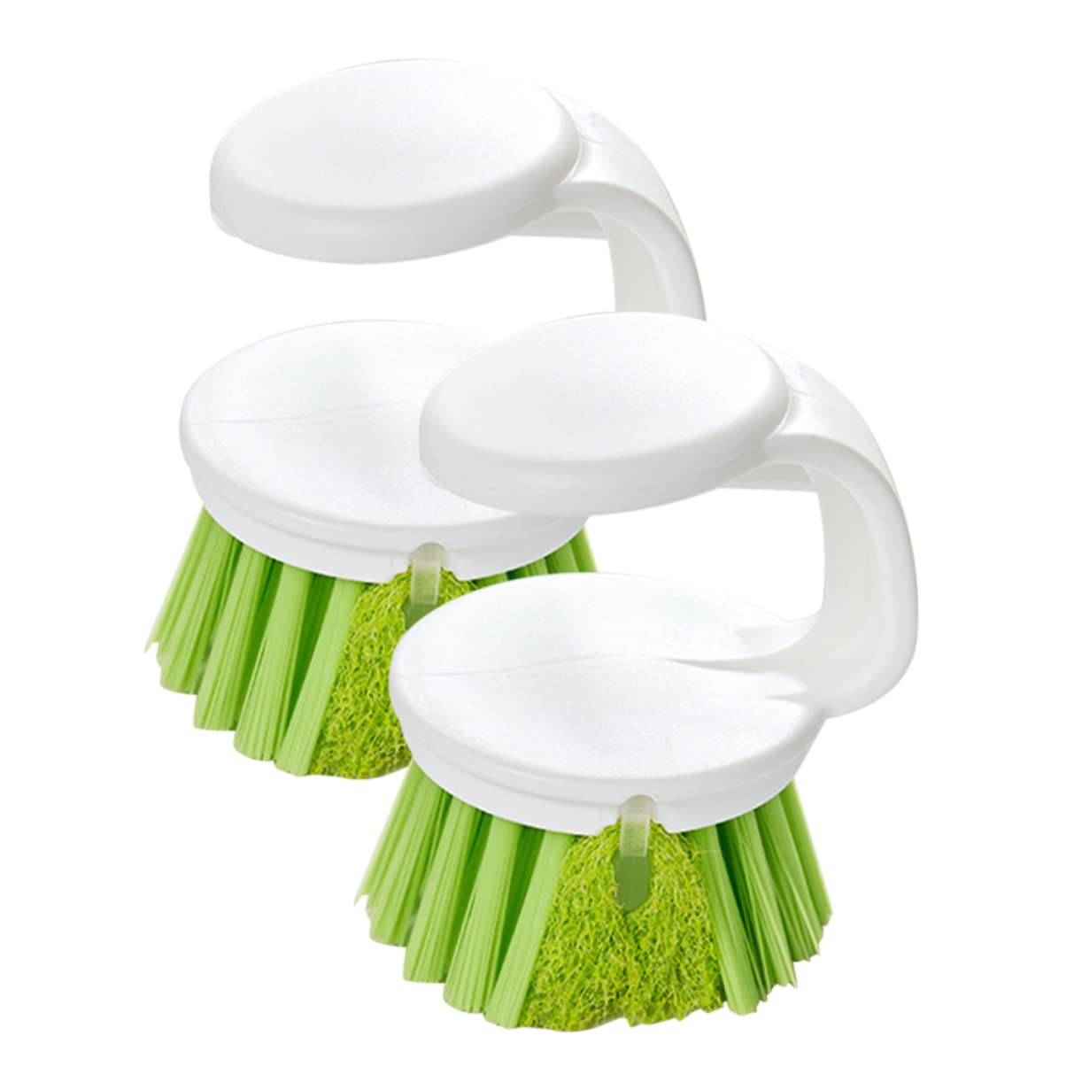 ULTECHNOVO Cepillo para Lavar Platos con Mango Ergonómico Y Diseño Redondeado para Fregar Sartenes Y Utensilios De Cocina Cepillo Multiusos para Limpieza De Superficies 2 Piezas X 4