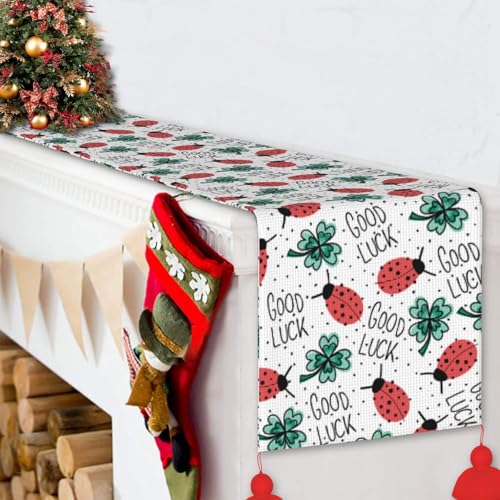 Chemin de table coccinelle pour décoration de Noël et anniversaire