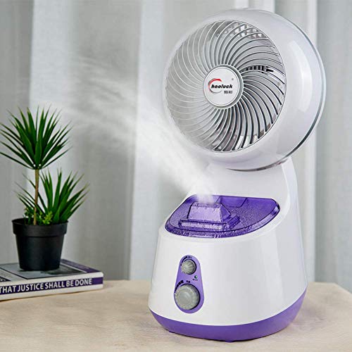 Humidificador Ventilador de mesa, Circulador de aire ultra silencioso Ventilador evaporativo Enfriador de agua Ventilador eléctrico para interiores Pequeño Portátil - Estándar 15 9 7 pulgadas (Lujo