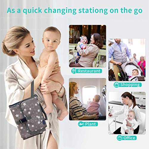 Portable Changing Pad,Baby Portable Diaper Changing Pad For Boys And Girls |Long Large Changing Pad With Wipes Pocket | Lightweight And Waterproof Travel Diaper Station Kit With Cushioned Pad #TOP5