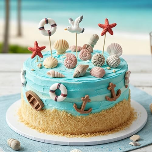 Molde de silicona para chocolate con tema oceánico, pack 2 miniatura 6
