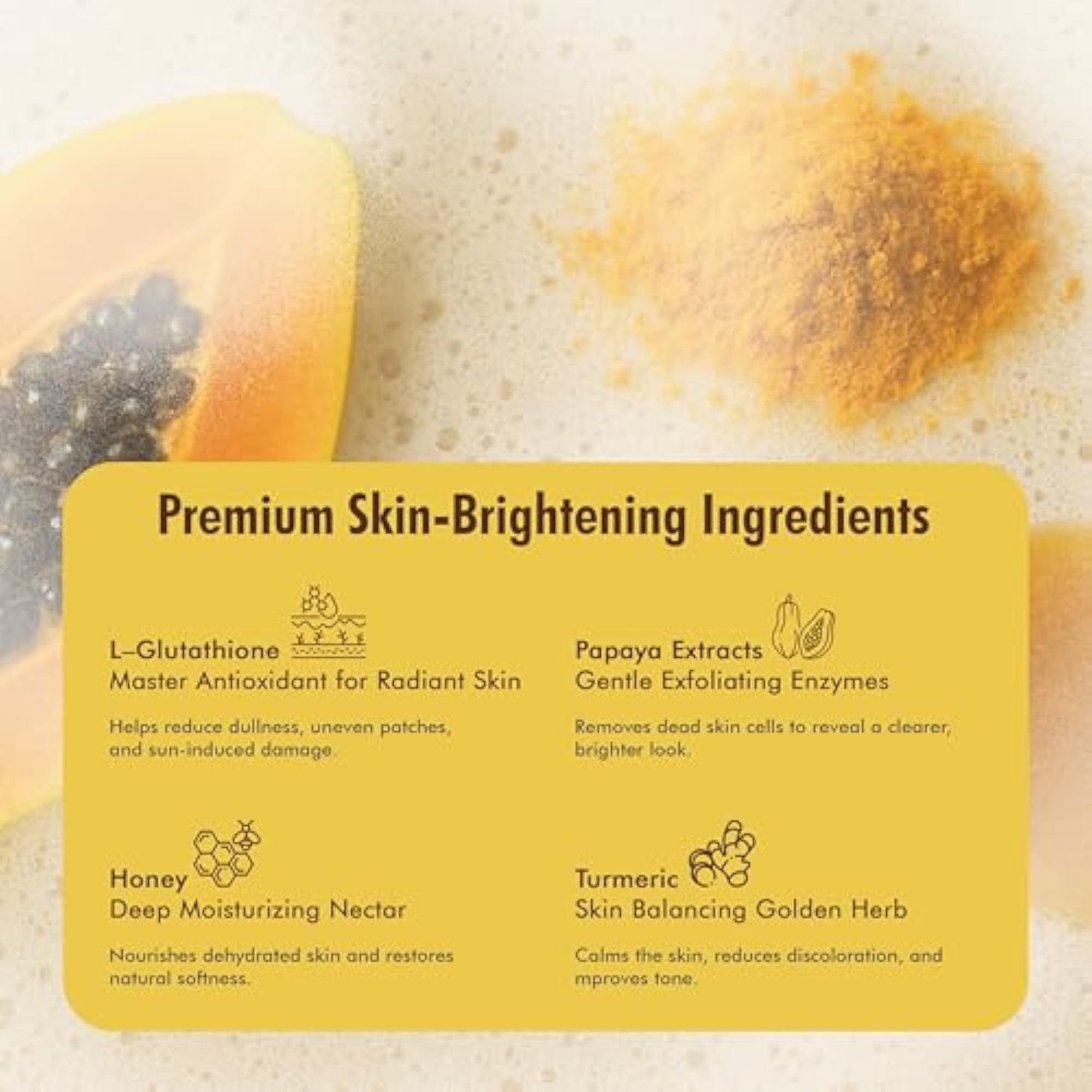Glutathione Soap with Honey, Papaya & Turmeric + Body Yogurt