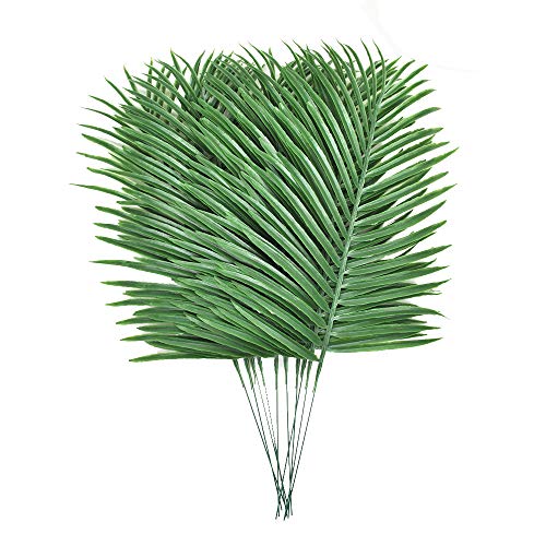 10pcs Faux Tropical Palm Leaves Artificial Palm Plants Leaves Imitation Ferns Artificial Plants Leaf for Home Kitchen Party Wedding Decorations