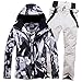 Produktbild KHUGIU Skianzug Herren Winter Warm Winddicht Wasserdicht Outdoor Sport Schneejacken Und Hosen Skiausrüstung Snowboardjacke Herren MC and Rice White M