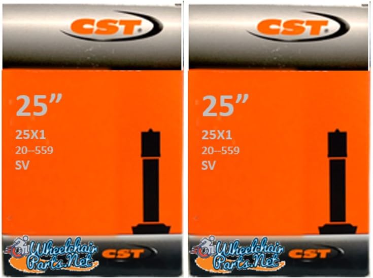 Wheelchair High Pressure Inner Tubes for Wheelchair Tires. Available in Different Sizes (25x1 Inner Tube)