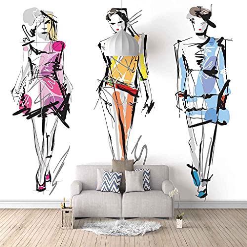 Art mural moderne 200x140 cm et poster trompe l'oeil géant
