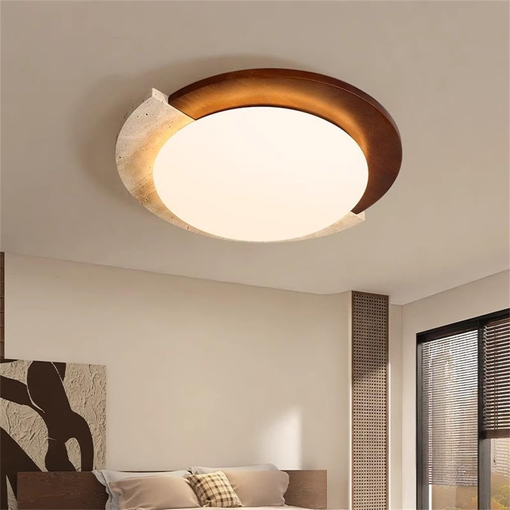 Lampa Sufitowa LED Wabi-Sabi Ściemnialna Naturalny Trawertyn Nowoczesna