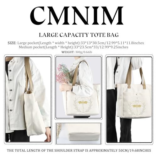 Bolso tote grande para amantes de libros CMNIM Dragon miniatura 4