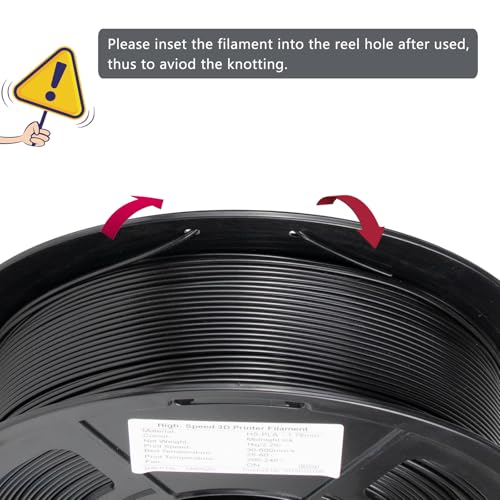 Image of iSANMATE Rapid PLA Filament 1.75mm Black 10KG, 3D Printer Filament Bundle, Dimensional Accuracy ±0.02mm, for Bambu Lab 3D Printers, AMS, AMSLite