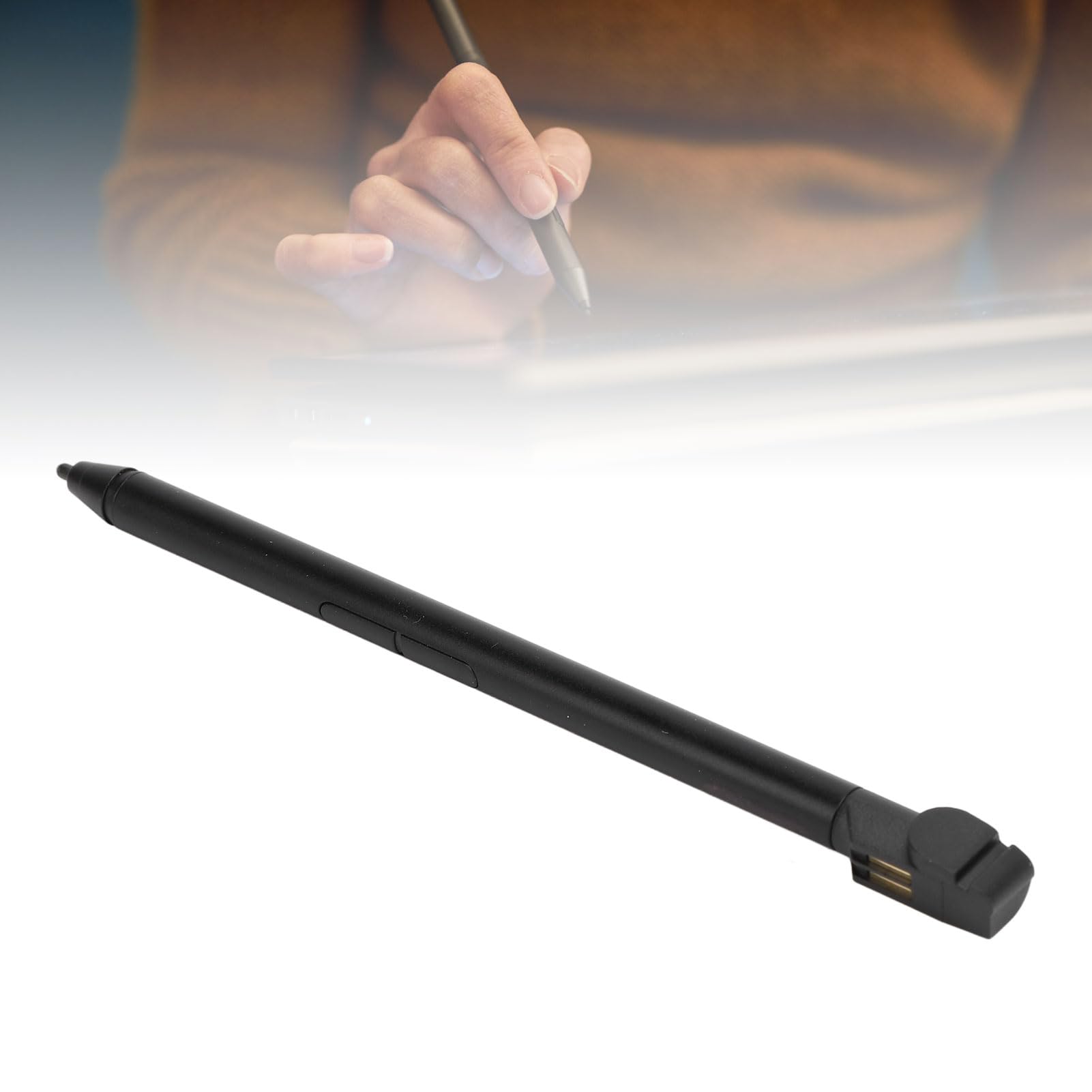 Lápiz óptico para Portátiles de Segunda Generación, Negro, Aleación de Aluminio, 4096 Niveles de Presión, 2 Botones Personalizables