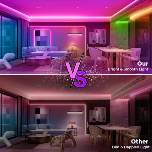 Image of Nexillumi 5 Meter Neon Light Strip - RGB Smart LED Rope Light with App & Remote, Waterproof Indoor Outdoor Neon LED Strip Light for Room Decor, Gaming, Music Sync DIY Neon Sign Board.