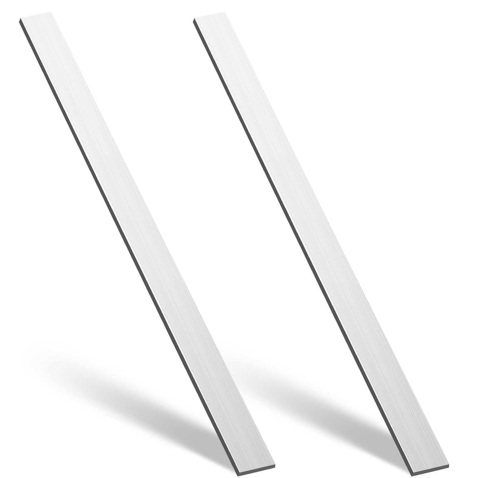 Photo 1 of ***DAMAGED - SEE NOTES/PICTURES***Zonon 2 Pcs 6061 Aluminum Flat Bar 1/8 Thickness x 1'' Width x 48'' Length General Purpose Plate Metal Aluminum Bar