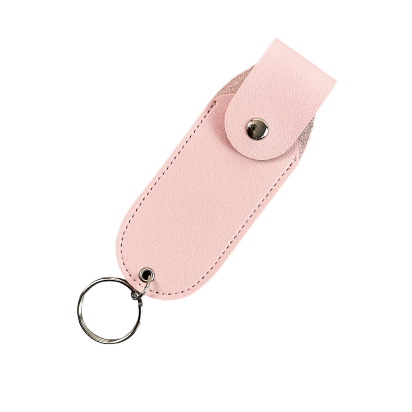 Errory Unisex B Pu Leather Defense Sprays Keychain Holder Emergencies Ready Holsters With Secure Closure Keyring For Daily Carry Keychain Holsters