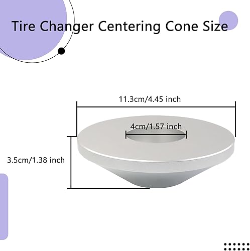 Miniatura 9 de Cambiador manual de rueda de neumáticos, cono de centrado de aluminio Billet, equilibrador de rueda mejorado, compatible con camión de poste central