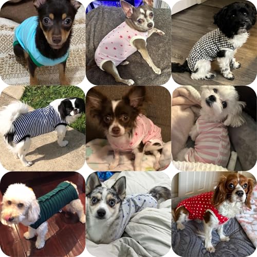 Kukaster Pet Hundebody Nach Op Hündin Rüde Kastration Wundschutzanzüge für Hund, Nylonschnalle für Haarausfall, Allergien, Rasur, Lila blau Streifen S