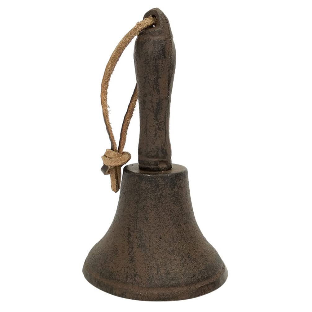 FOMIYES Vintage Iron Handbell Small Call Bell for Restaurant Home Decor Iron Material Crisp Sound Portable Bell for Schools and Events