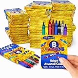 4E's Novelty 48 Boxes of 8-Packs Bulk Crayons for Kids, Classroom Crayons Bulk Teachers Supplies, School Supplies, Restaurants, Birthday Party Favors Non-Toxic (48 of 8-Packs)