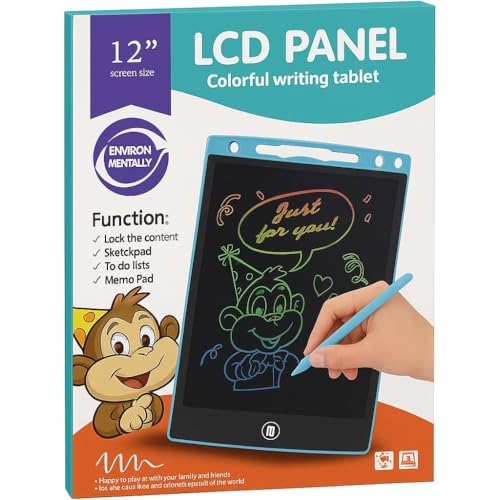 Image of 12 Inch LCD Writing Tablet with Stylus Pen, Colorful Screen Magic Slate Doodle Drawing Board Pad Kids - Random Color (12 INCH)