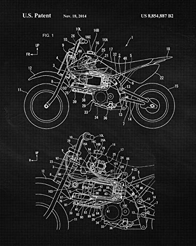 Stars By Nature Vintage Motocross Dirt Bikes Patent Prints thumb #5